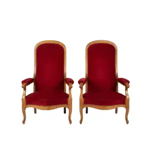 Fauteuil Voltaire rouge