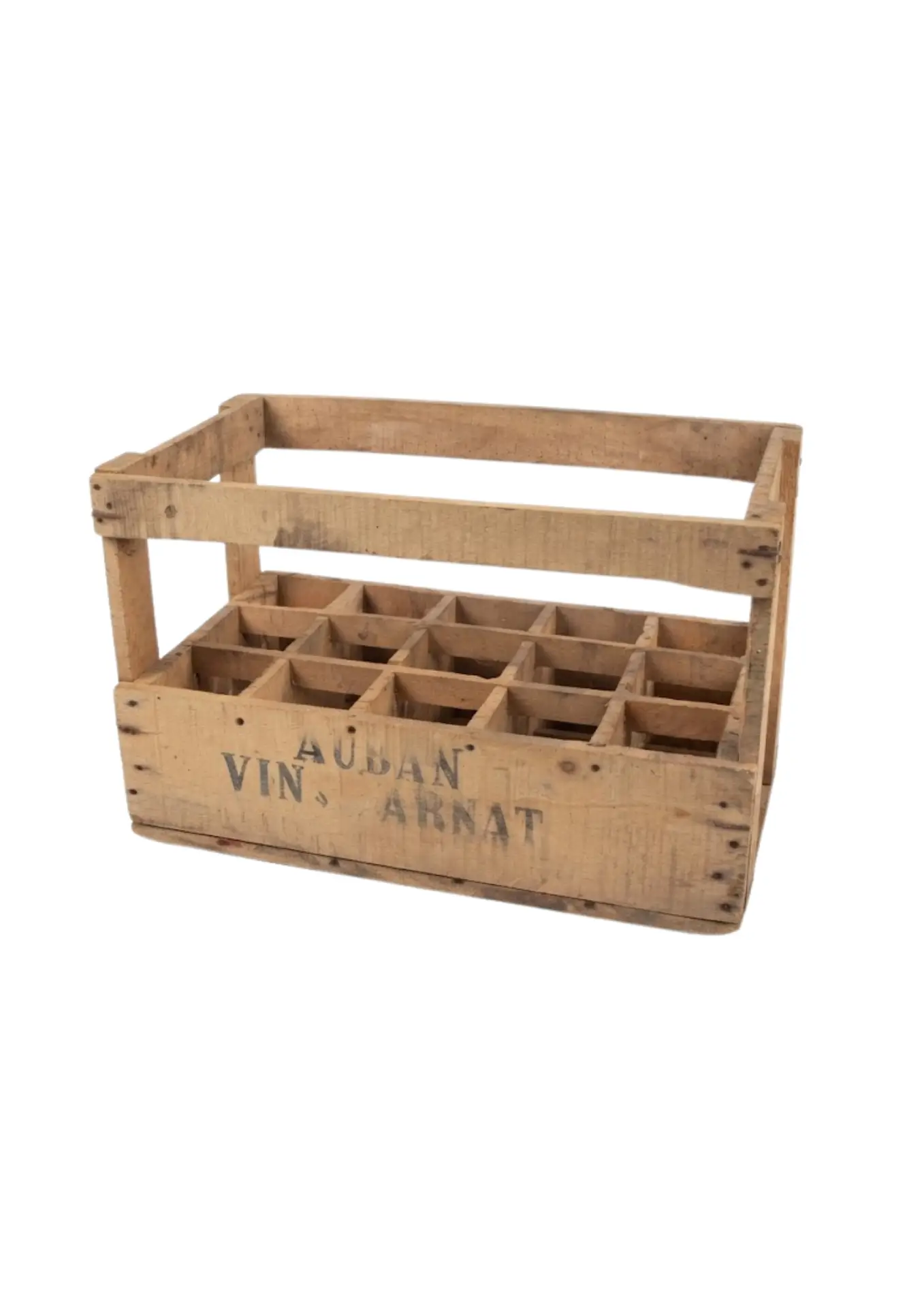 caisse porte bouteille ancienne bois vintage proposée à la location pour un mariage