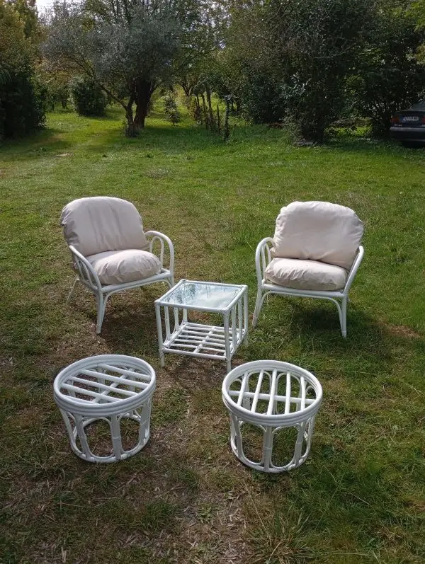 Salon en rotin blanc Galio – Image 3