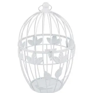 Cage à oiseaux blanche