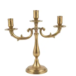 Chandelier vintage doré triple