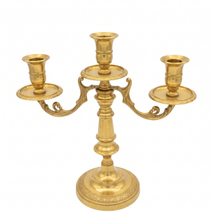 Chandelier vintage doré triple dépareillé
