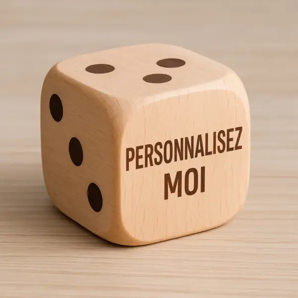 Dés en bois 20cm personnalisable (lettrage adhésif)