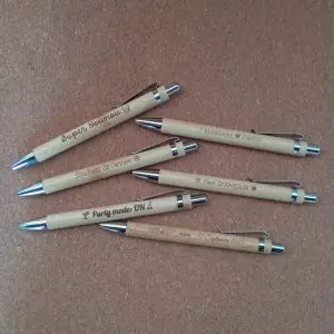 Stylo bambou personnalisable