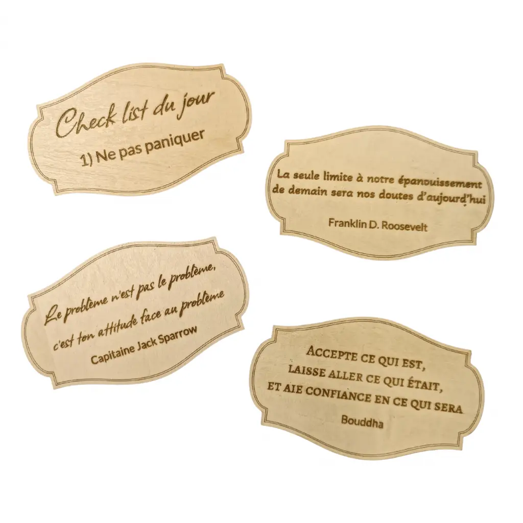 Gravure personnalisée sur bois Magnet Frigo cadeaux invités mariage