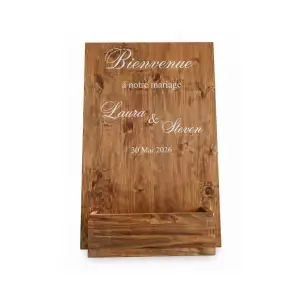 Panneau de bienvenue jardinière brut