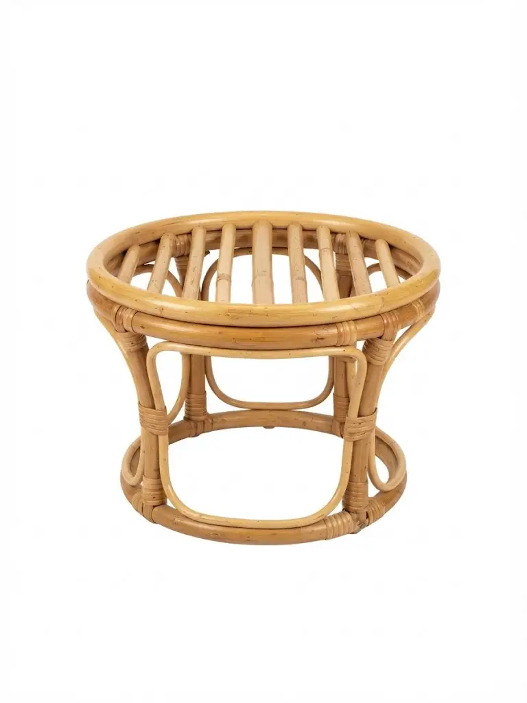 Tabouret rotin clair